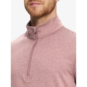 Maelreg Quarter Zip Melage Pullover Men's Medium Pink Heather NWOT